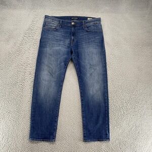 Mavi Zach Jeans Mens 34x30 Medium‎ Wash Blue Straight Leg Stretch Denim Stone